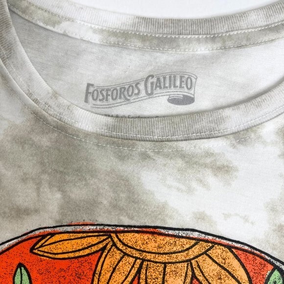 White Tie Dye T-Shirt, Day of the Dead Skull Tee Shirt Medium - Picture 4 of 8